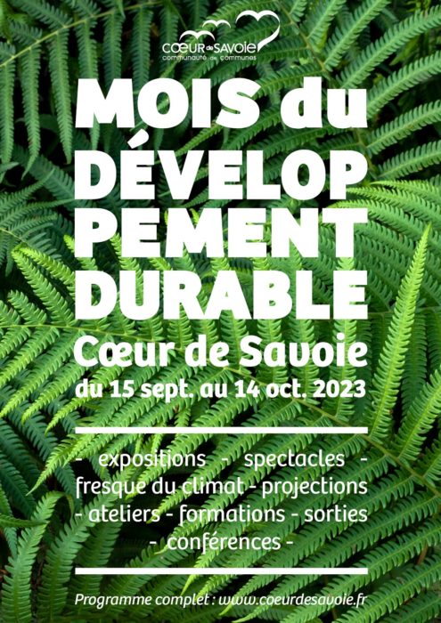 Mois du développement durable – du 15 septembre au 14 octobre (En Coeur de Savoie)