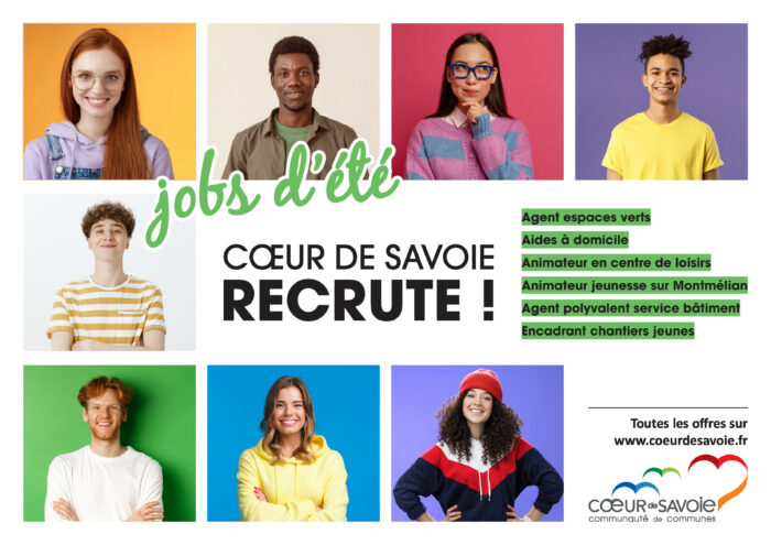 Jobs d’été : Cœur de Savoie recrute.